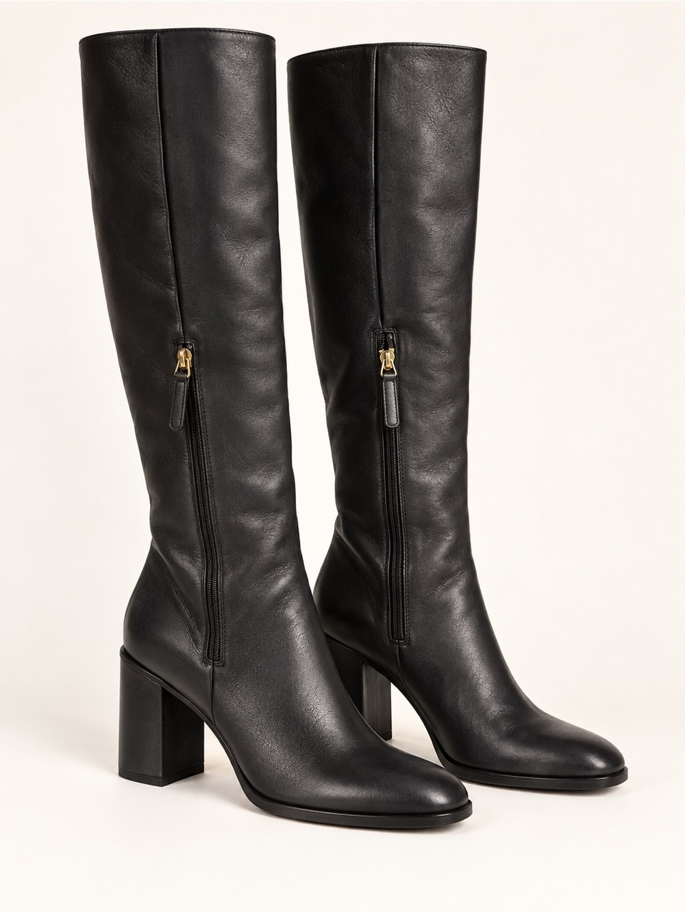 Lafayette 148 New York Embry Black Calf Leather Boots • Size 40 • Box & Dust Bag